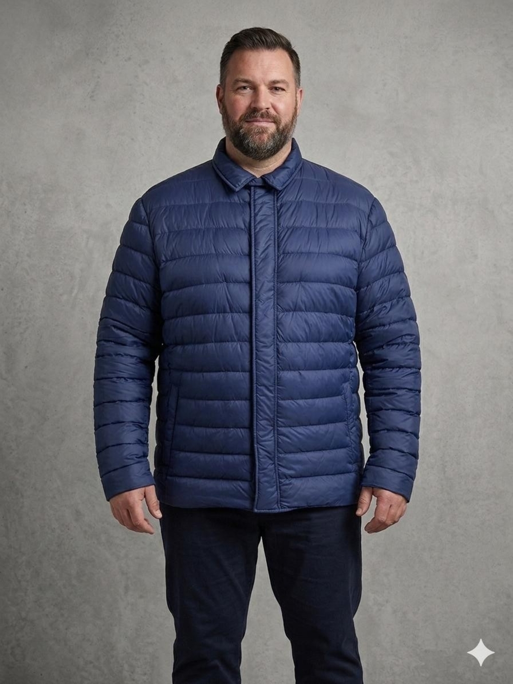 Geox Superlight Men's Dark Royal Blue Quilted Down Jacket